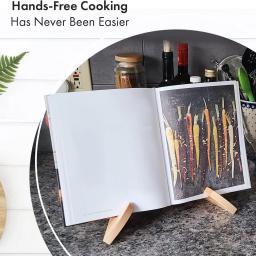 Receita livro de exibição rack de mesa cavalete livro de receitas titular do livro de receitas suporte para mesa de jantar shelfs decoração - Image 5