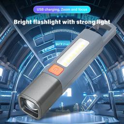 Josepaast-lanterna led super brilhante com gancho para camping, usb recarregável, à prova d'água, tocha, tocha, xpe, sd1023 - Image 6