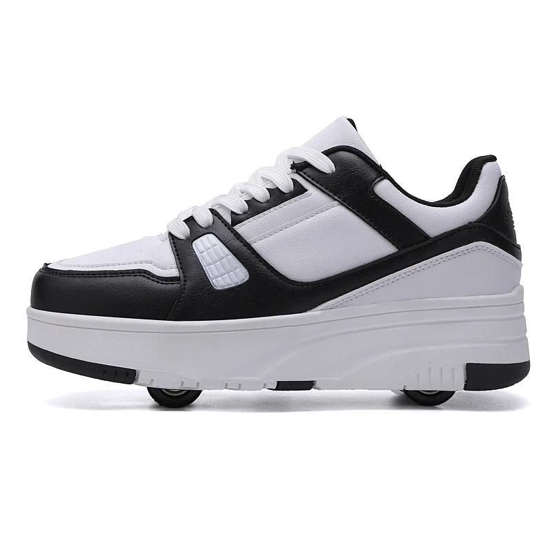 Sapatos de skate com 4 rodas para crianças, tênis para meninas e meninos, esportes de deformação ao ar livre - Image 1