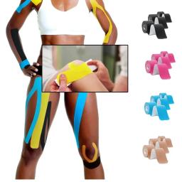 Fita Kinesiology Sports, Pro Esportes Atléticos, Impermeável, Respirável, Sem Látex, Elástico, 4 Rolls,80 Tiras Precut - Image 6