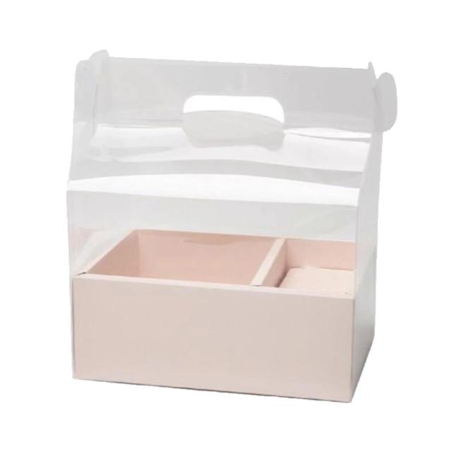 Caixa de Presente de PVC para Bolo e Flores - Ideal para Festas e Noivados em Branco