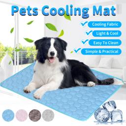 Esteira refrigerando para cães e gatos, cobertor lavável, cama respirável para animais de estimação, almofada de verão, sofá, cães pequenos, médios, grandes - Image 1