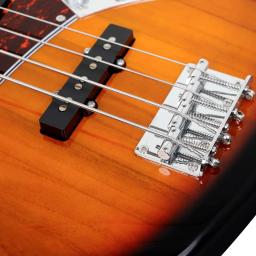 Guitarra baixa elétrica com sintonizador, Sunset Black, 4 cordas, 20 traste, Capo Stand Strap, acessórios - Image 6
