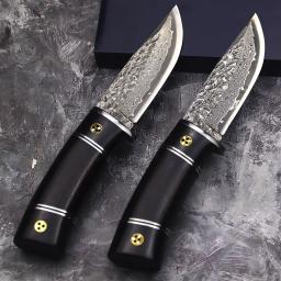 WPKOPYA-alemão Aço Damasco, Núcleo De Aço G10, Black Sandalwood Handle, Outdoor Faca de caça, bainha, Selva Faca Sobrevivência - Image 4