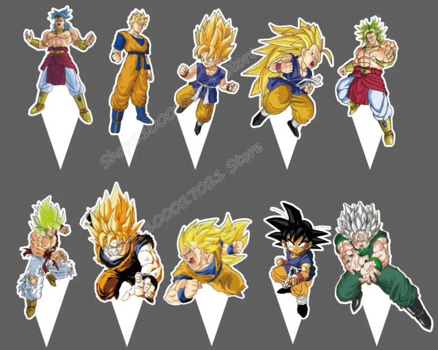 Decoração Completa de Aniversário Dragon Ball Goku com Balões, Banner, Louças e Topper de Bolo