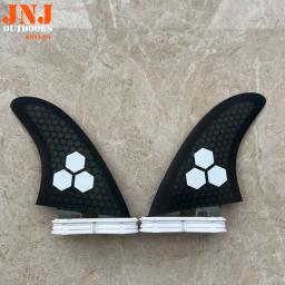JNJ-FCS II-Prancha preta, Akila Twin Fins, feita por fibra de vidro e Honeycomb - Image 3