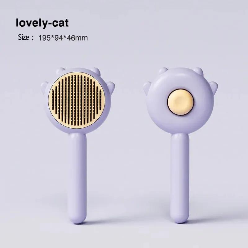 Escova de limpeza de remoção de pêlos de uma chave, pente pet, massagem mágica, agulha de preparação, coçador para gato - Image 1