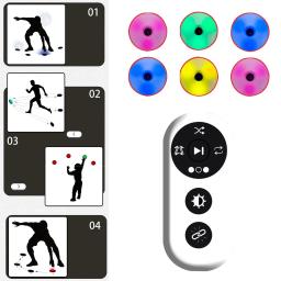 Conjunto de kits de luz para treinamento de reação, lâmpada de treinamento físico para crianças, equipamento de resposta de agilidade e velocidade, boxe para academia em casa - Image 4