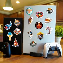 Adesivos elegantes para basquete, adesivos esportivos impermeáveis, para bagagem, laptop, scooter, garrafa de água, 50pcs - Image 6