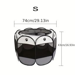 Portátil dobrável octogonal pet tenda, casa de cachorro, gato gaiola, cercadinho, cachorro canil, fácil operação cerca, ao ar livre, cães grandes - Image 3
