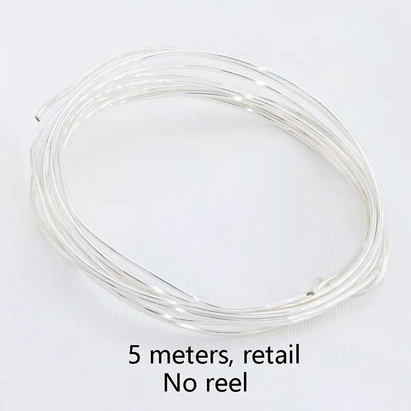 Fio de Cobre para Fazer Jóias DIY, Materiais Frisados, Banhado a Ouro, Latão, Acessórios Suprimentos, 7 Tipos de Tamanho, Prata, 14K - Image 1
