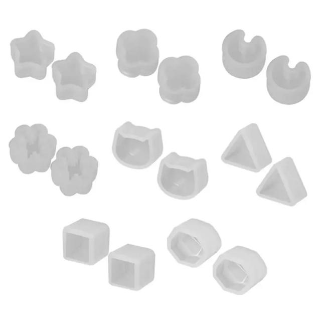 Kit de Moldes de Silicone para Fazer Jóias em Resina Epóxi: 8 Pares de Brincos e Pingentes DIY