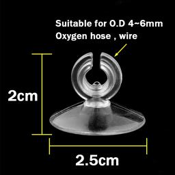 5 pçs aquário otário ventosa para 4mm linha de ar tubo fio titular usado otário para superfície de vidro peixe supples novo - Image 2