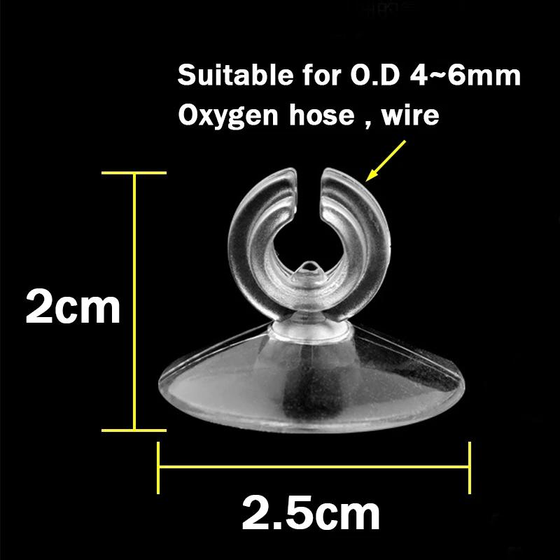 5 pçs aquário otário ventosa para 4mm linha de ar tubo fio titular usado otário para superfície de vidro peixe supples novo - Image 1