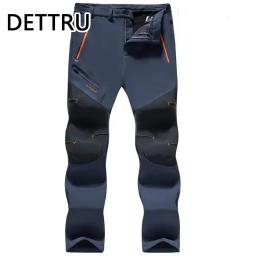 Calça elástica de exterior masculina, calça campismo, calça trekking, escalada, caminhada, esporte, viagem, treinamento, corrida, respirável, verão, outono - Image 6