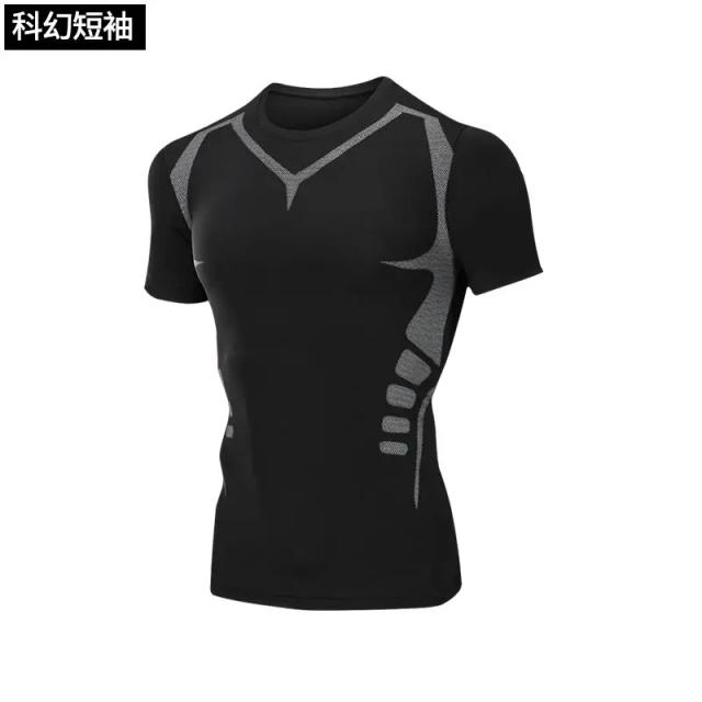 Roupas de Treino Masculinas: Ajuste de Compressão e Secagem Rápida para Corrida, Ciclismo e Esportes Atléticos