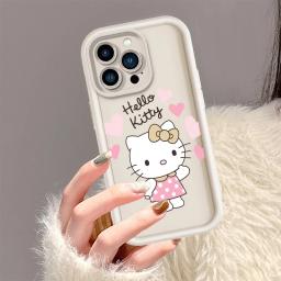Capa de telefone Hello Kitty para iPhone, Escada Líquida para Olhos, Gato Kawaii, 15 14 13 12 11 Pro Max XS Max X XR 7 8 Plus 6S 5S - Image 5