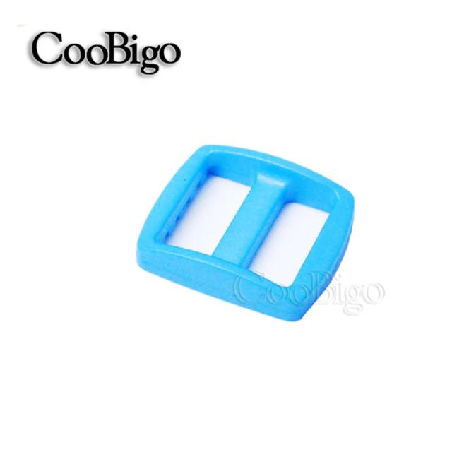 Conjunto com 10 Fivelas Tri-Glides Coloridas para Ajuste de Correias, Mochilas e Acessórios de Cão - Plástico 20mm