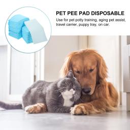 Super absorvente e impermeável cão filhote de cachorro esteiras de treinamento para animais de estimação 100 peças suprimentos almofadas de xixi para cães urina profissional gato - Image 4