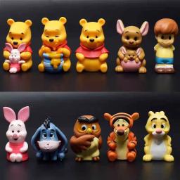 10 pçs/set dos desenhos animados winnie the pooh figura de ação brinquedo pooh urso tigger eeyore leitão figura de ação bonecas brinquedo presentes para crianças - Image 1