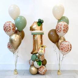 Kit balão para crianças, conjunto de balões para meninas, decoração de festa de aniversário para meninas, balão verde abacate, 1 ano, 2 anos, 3 anos, 30 peças - Image 1