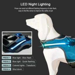 LED Luminous Light Up Dog Harness, Colete com alça torácica para cães grandes, Segurança reflexiva, Coleiras ao ar livre, Acessórios para animais de estimação - Image 6