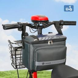 Bolsa de guidão de bicicleta com tela sensível ao toque, MTB, cesta de bicicleta, bolsa pannier, bolsa de armazenamento como mochila de ombro - Image 1