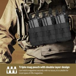 Ophidian molle bolsa tripla revista bolsa dupla camada mag bolsas suporte de cartucho universal para m4 m14 m16 ak ar - Image 2