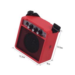 Mini amplificador e alto-falante 5w, com 3.5mm e 6.35mm, saída de 1/4 suporta ajuste de volume - Image 5