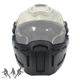 Paintball airsoft meia máscara facial proteção capacete ferroviário e viseira flip up óculos para capacete tático rápido - Image 2