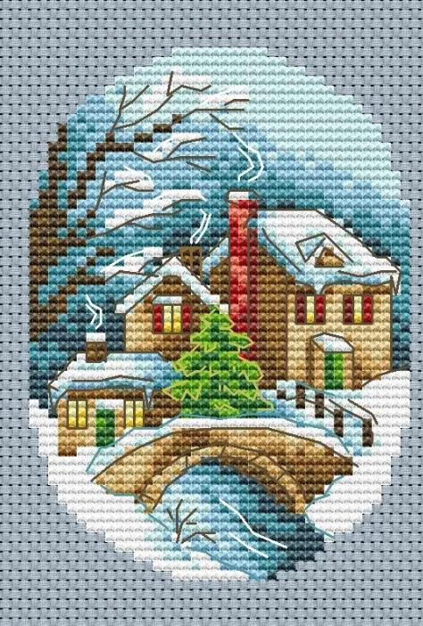 Kits de Bordado Contado Aida para Cross Stitch com Pacote de Saudação e Ímã de Geladeira 33