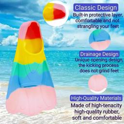 Nadadeiras de natação Confortável Ergonomia Antiderrapante Mergulho Footboard Treinamento Auxiliar Silicone Curto Natação Treinamento Flippers - Image 2