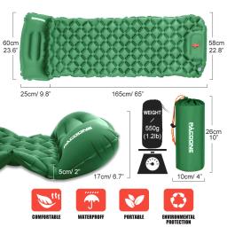 PACOONE Outdoor Camping Sleeping Pad Ultraleve Air Mat Colchão inflável com travesseiros Embutido Inflator Bomba de viagem Caminhadas - Image 3