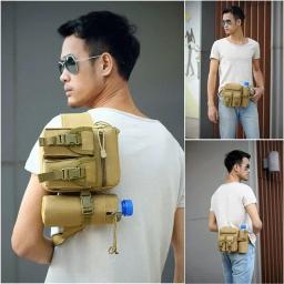 Pacote de Cintura Tática Portátil Masculina, Bolsa de Cinto de Nylon, Bolsa de Telefone, Esportes ao Ar Livre, Caça, Escalada, Camping, Caminhada, Garrafa de Água - Image 5
