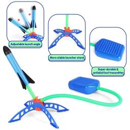 Crianças ao ar livre foguete bomba de pedal ao ar livre pressão de ar crescente conjunto de foguete salto aerodinâmico foguete lançador de jogos para crianças brinquedos presentes - Image 3