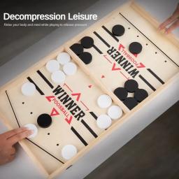 Catapulta de futebol de mesa xadrez dupla batalha jogo de hóquei no gelo adulto interação pai-filho brinquedos de festa de família das crianças - Image 4