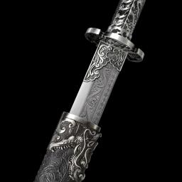 Handmade Full Tang Metal Swords, lâmina de aço chinesa Real Catana, arma de treino pronta, gravada com dragão, Tsuka, 1060 - Image 2