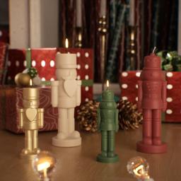 Nicole quebra-nozes moldes de silicone velas natal aromaterapia vela molde diy vela fazendo suprimentos - Image 1