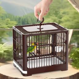 Portable Bird Cage with Handle, Bird Container, Transportadora De Viagem, Grande Espaço, Respirável, Dobrável, Cage Set, Bird Acessórios - Image 5