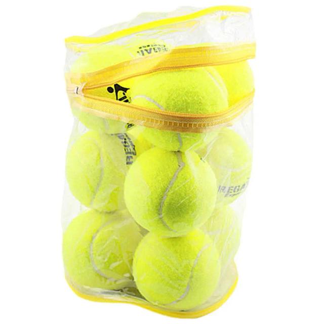 Bolas de Tênis High Bounce Pressurizadas para Iniciantes - 12 Unidades Duráveis para Treinamento