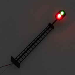 1:87 estrada de ferro trem sinal de luz lâmpada de tráfego para o miúdo dollhouse miniatura modelo de construção sandbox fingir para jogar 3v - Image 3