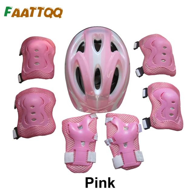 Almofadas de Cotovelo e Pulso para Crianças com Capacete Protetor para Ciclismo e Skate
