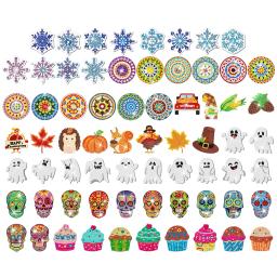 Ímãs broca completa Frigorífico Adesivo, floco de neve, pintura diamante, geladeira, bolo, artesanato DIY, presente do partido, 8 pcs, 12pcs - Image 1