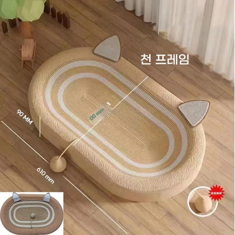 Oval Cat Scratcher Pads, 100% Sisal Cat Coçar Board, cama do gatinho, ninho Chew Toy, mordida resistente, Sharpen Nails Tool, Pet fornecimentos, Novo - Image 1