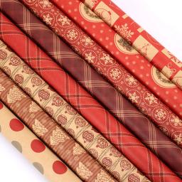 Papel De Embrulho De Presente De Natal Para Aniversário, Papel De Embalagem Kraft, Material DIY Bag, Decoração De Presente De Ano Novo - Image 4