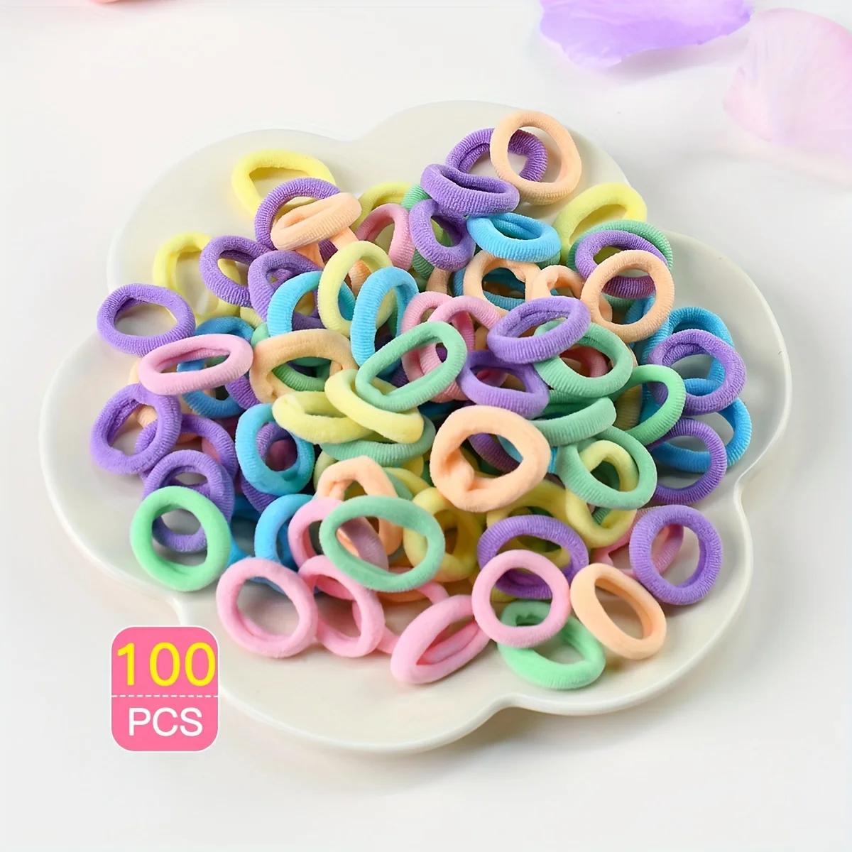 100 peças laços de cabelo coloridos faixas de cabelo acessórios decorativos conjunto presente de feriado para meninas - Image 1