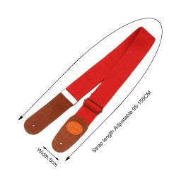 Correias ajustáveis para guitarra de lona de algodão, cintos multicoloridos, DIY, baixo, acústico, elétrico, acessórios, novos - Image 6