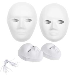 14 pacote de papel mache máscaras-2 tamanhos para mulher masculino crianças criar projetos artísticos de artesanato para teatro e trajes de halloween festa - Image 1
