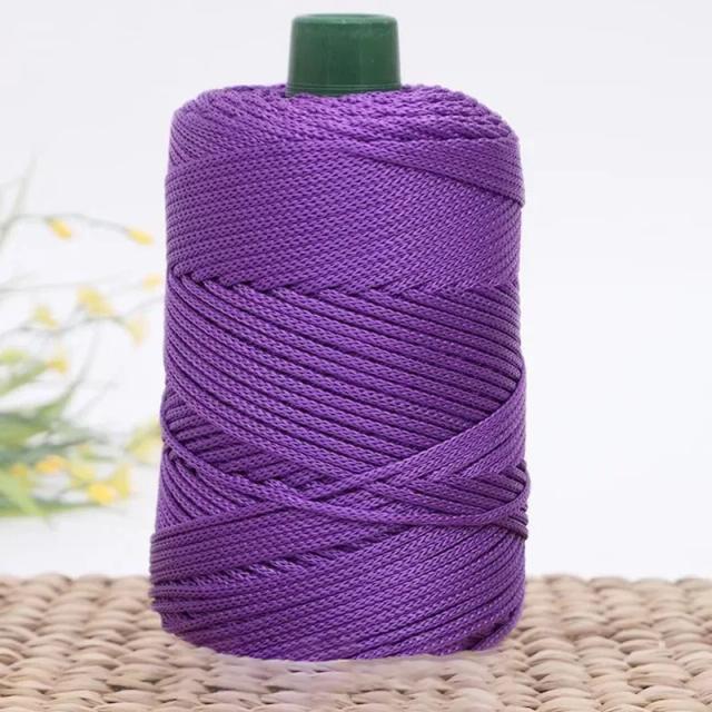 Linha de Fios de Crochê Manual 200g - Cordas de Gelo para Artesanato e Almofadas com 3mm de Espessura