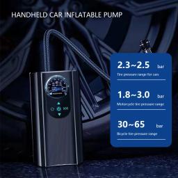 Compressor De Ar Elétrico Portátil Bomba De Ar De Alta Precisão Inflação Rápida Inflador De Pneus De Carro Bomba De Bicicleta Para Moto E Auto - Image 2